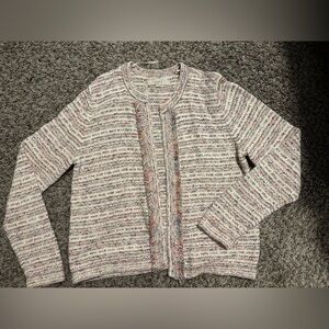 LOFT Multicolor Textured Cardigan